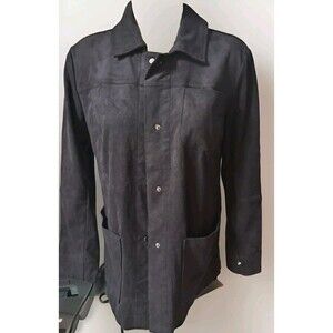 Lysse Jacket Womens Small Black Harriet Vegan Faux Suede Snap Lightweight
